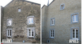 Nettoyage de facade avant et après